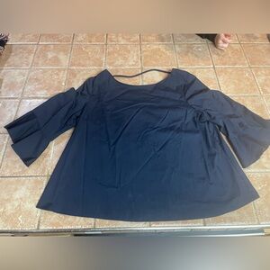 Amanda Uprichard 100% cotton navy blue top